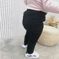 Pantalones de algodón para niños de cintura alta – Primavera y otoño