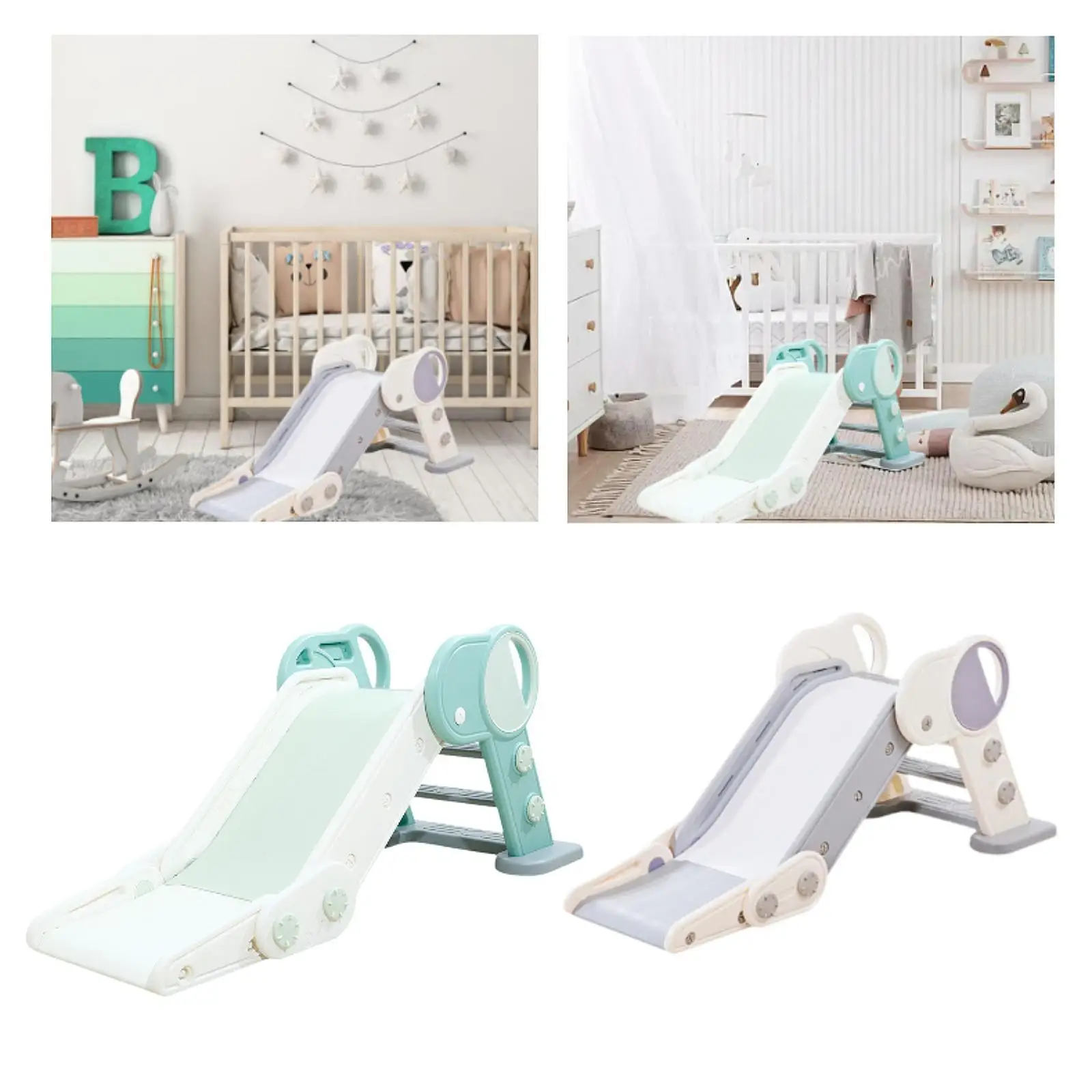 Indoor Kids Slide Non Slip Stable Lightweight Sturdy Play Slide for Age 1-3