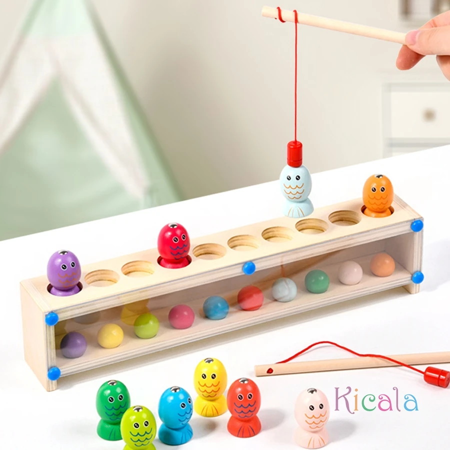 Juego de mesa de memoria de pensamiento lógico, juguetes para niños, interacción, combinación de colores, educación inteligente Montessori, juguetes de pesca, regalos - imagen 3