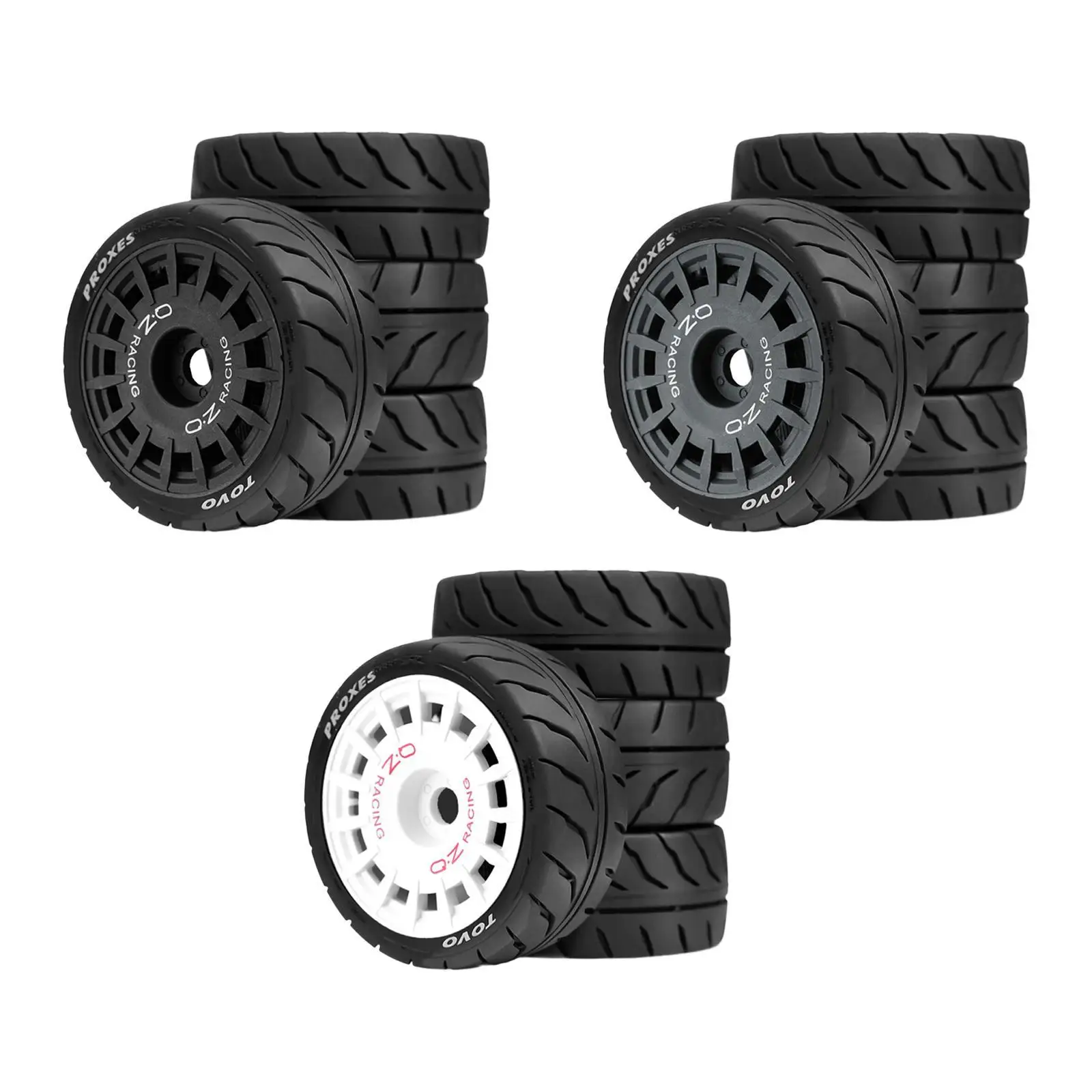 4 Piezas Neumáticos Compatible Actualización Fácil Instalación Modificación Profesional Versátil 3 de Diámetro Robusto para 1:10 TT01 - imagen 3