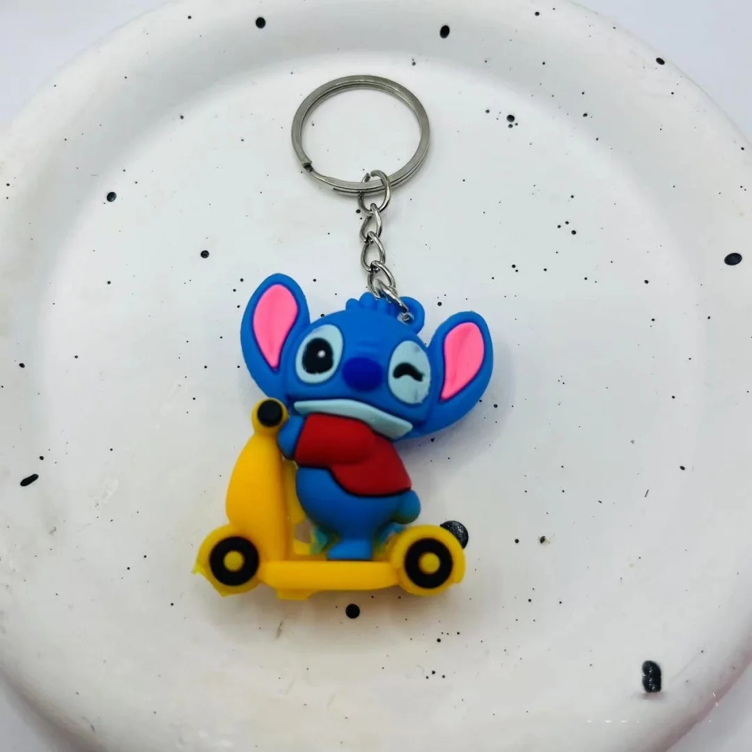 Figuras de Anime de Disney Lilo Stitch, llaveros de figura de acción, adorno colgante, colección de muñecos, modelo Stitch, juguetes para niños, 10 Uds. - imagen 3