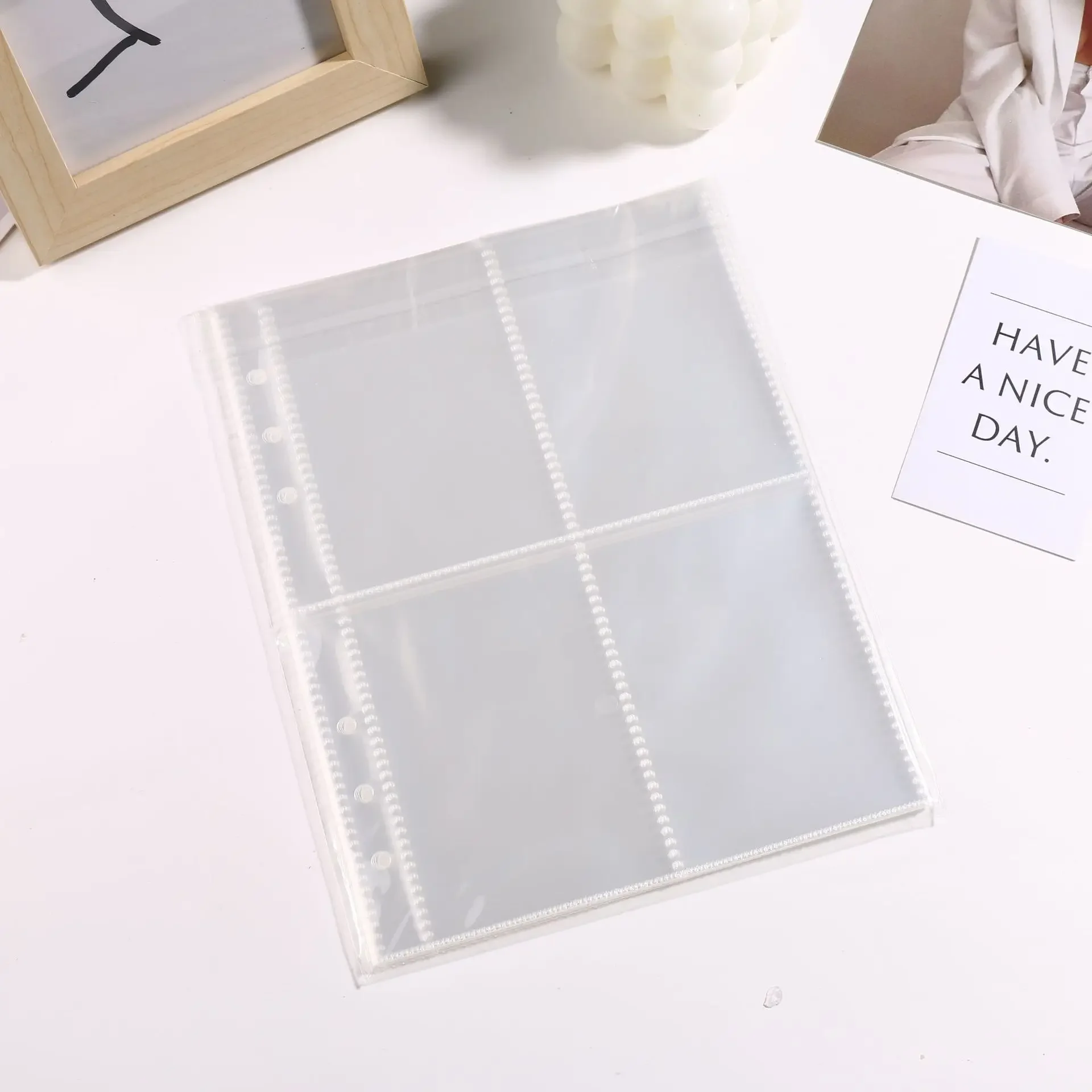 A5 4 grid card