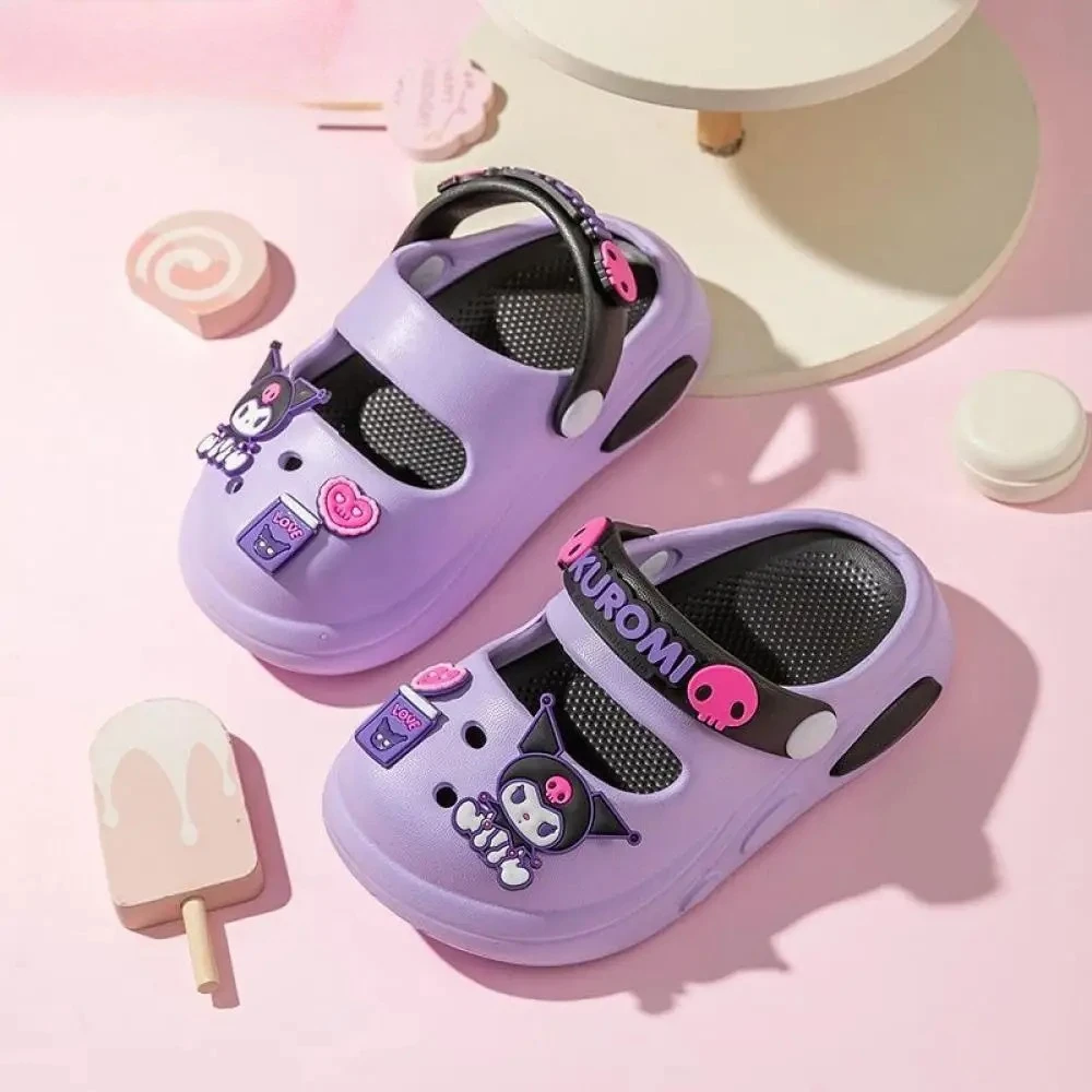 Sanrio Zapatillas para niños y niñas lindas suela blanda antideslizantes zapatillas de interior para el hogar zapatos de jardín para bebés sandalias - imagen 3