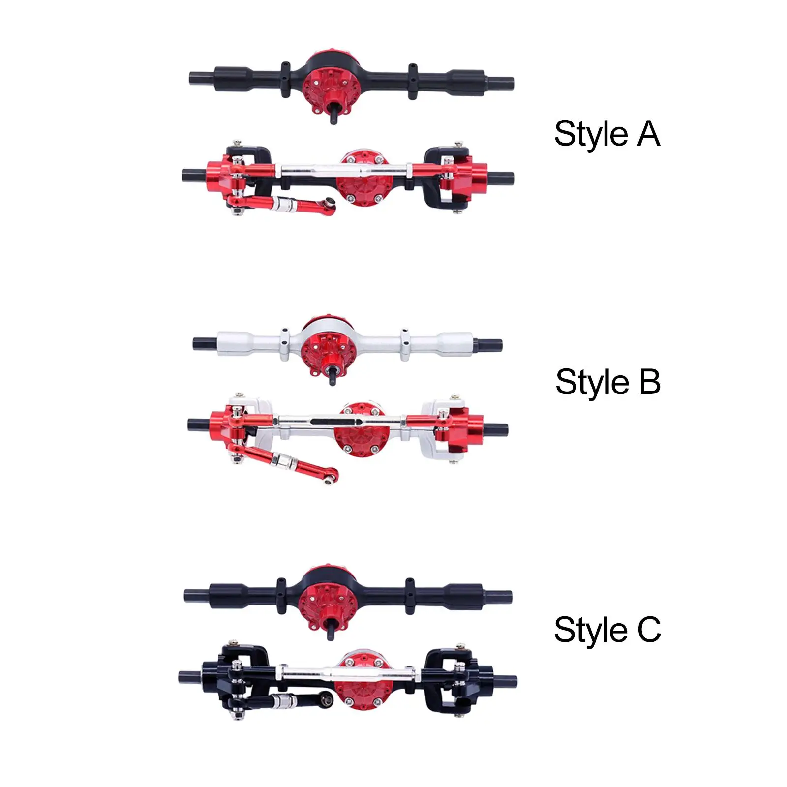 Juego de eje delantero y trasero a escala 1:16 para vehículos RC, piezas de Metal para C14 B16 - imagen 4