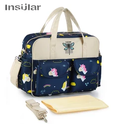 Bolsa de pañales impermeable: bolso mensajero de gran capacidad bebé