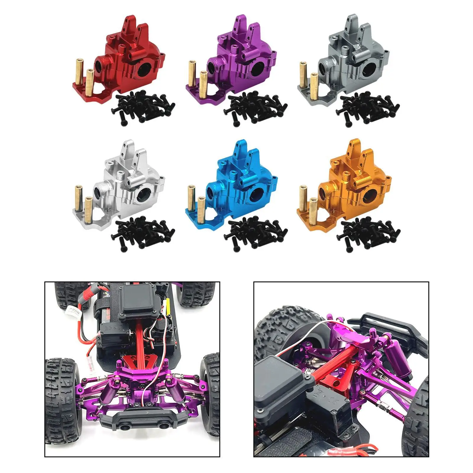 1/14 RC Car Front Gearbox Cover Modification Easy to Install Upgrade Aluminum Alloy for 14210 14303 14302 RC Hobby Car DIY Accs
