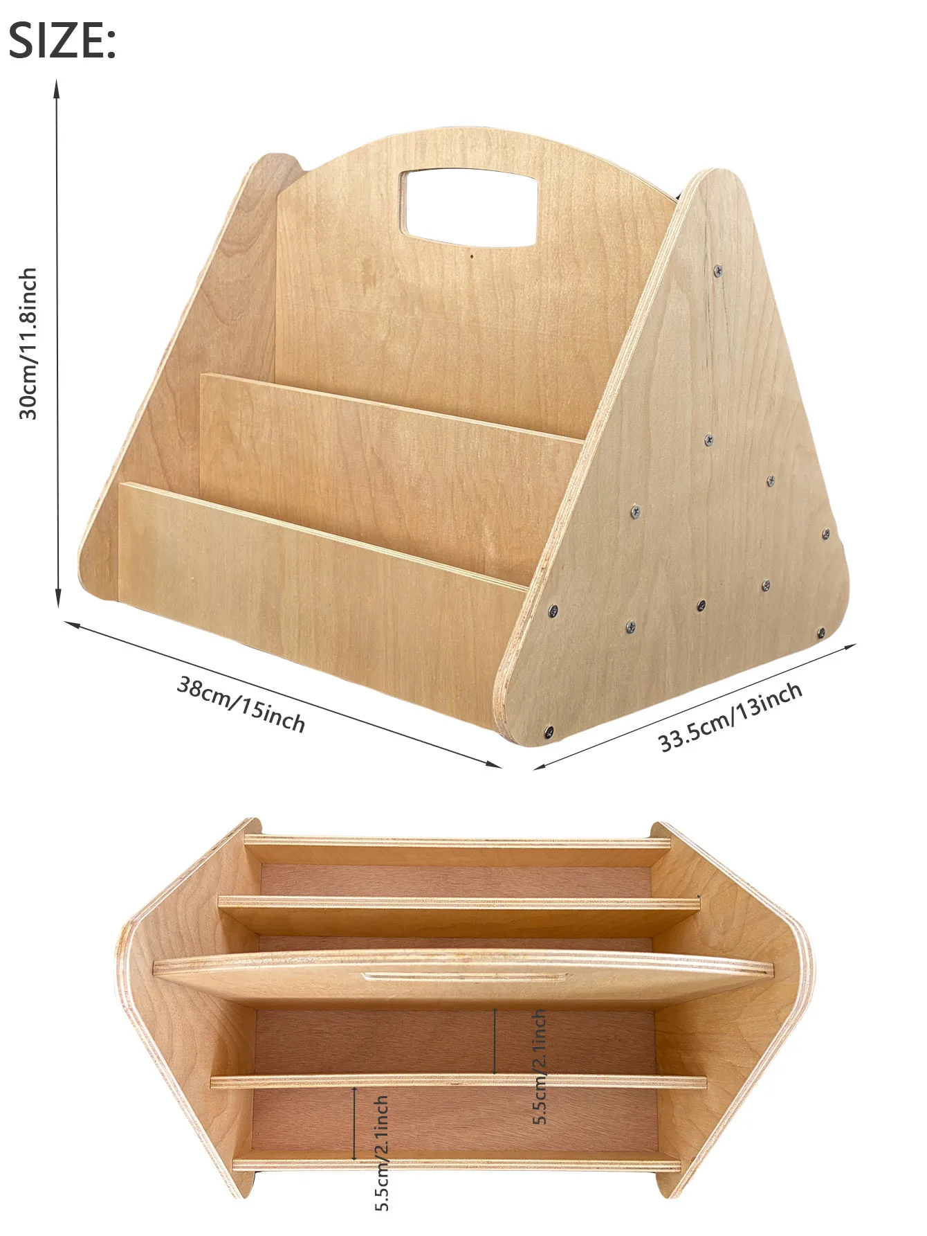 Estantería infantil Montessori de madera de doble cara - imagen 5