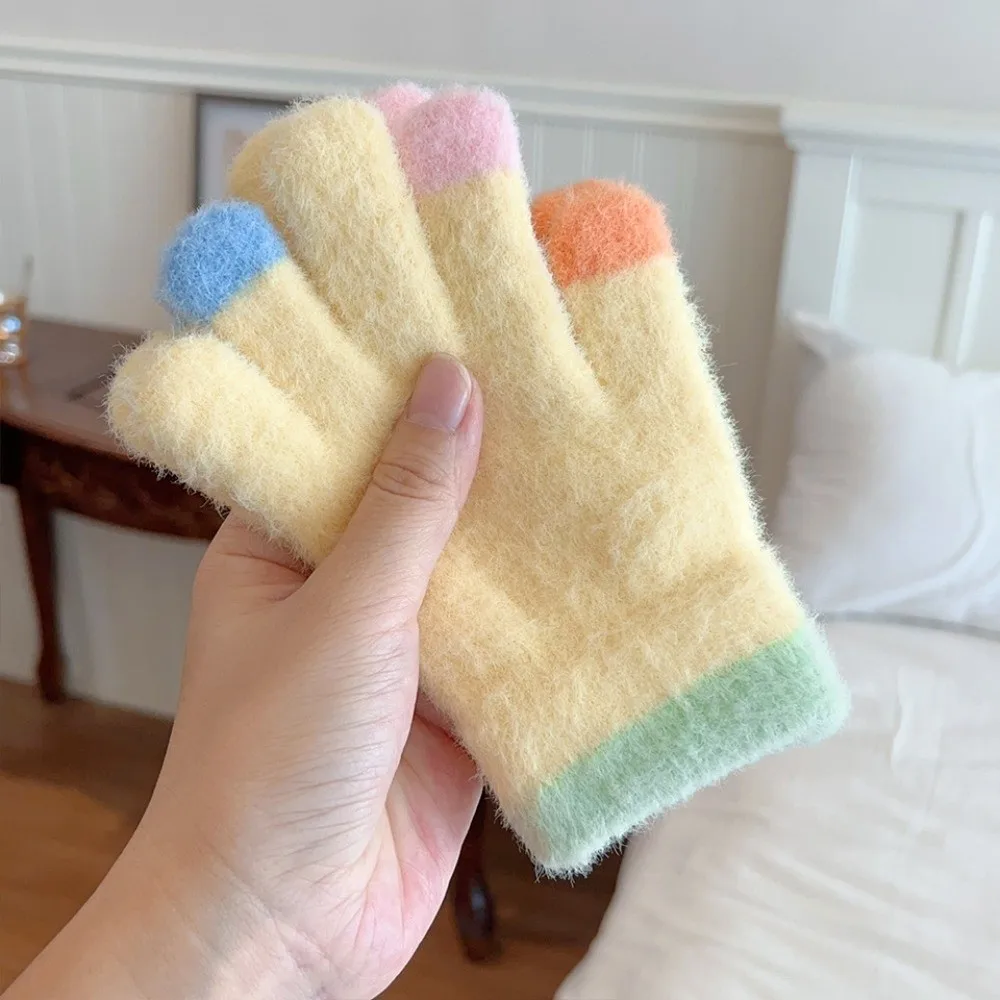 Guantes de invierno cálidos a la moda para niños, guantes de bebé a prueba de viento y frío, guantes elásticos de punto suaves para exteriores de 4 a 10 años - imagen 3
