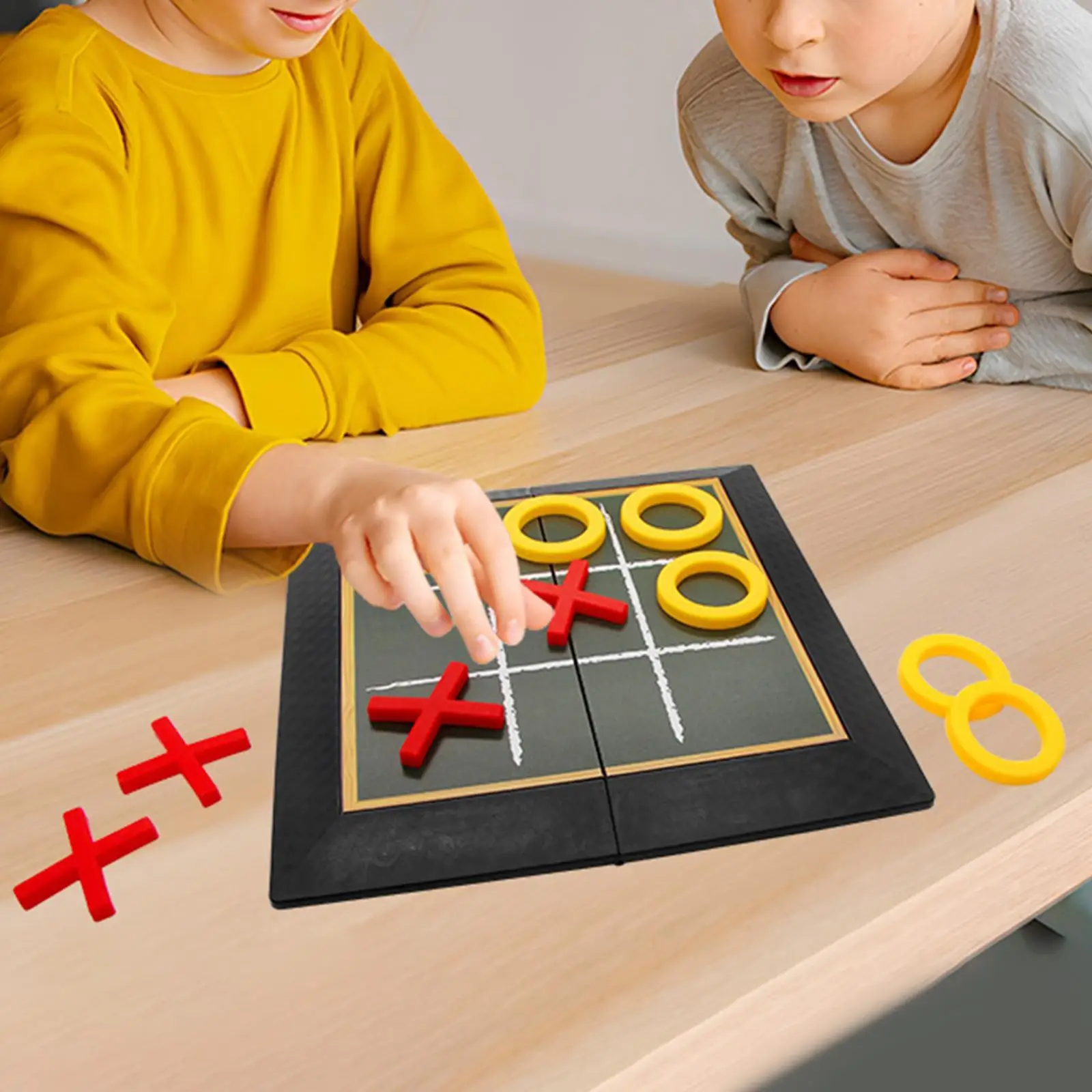 Borad Game 2 in 1 4 in A Row and Tic Toe Game Strategy Family Game for Kid