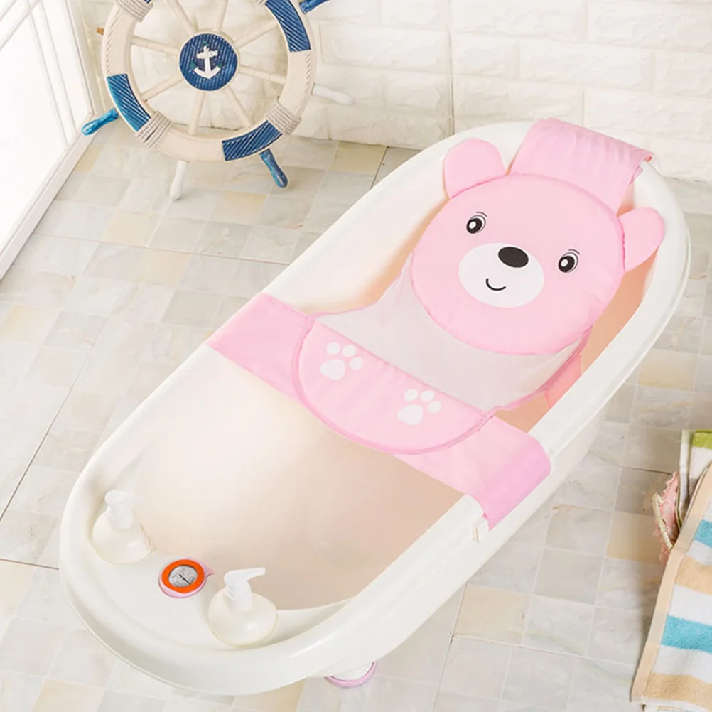 Red de ducha infantil, asiento de baño ajustable para bebé, red de soporte, malla transpirable, modelado de dibujos animados, cómoda malla para bañera de bebé - imagen 3