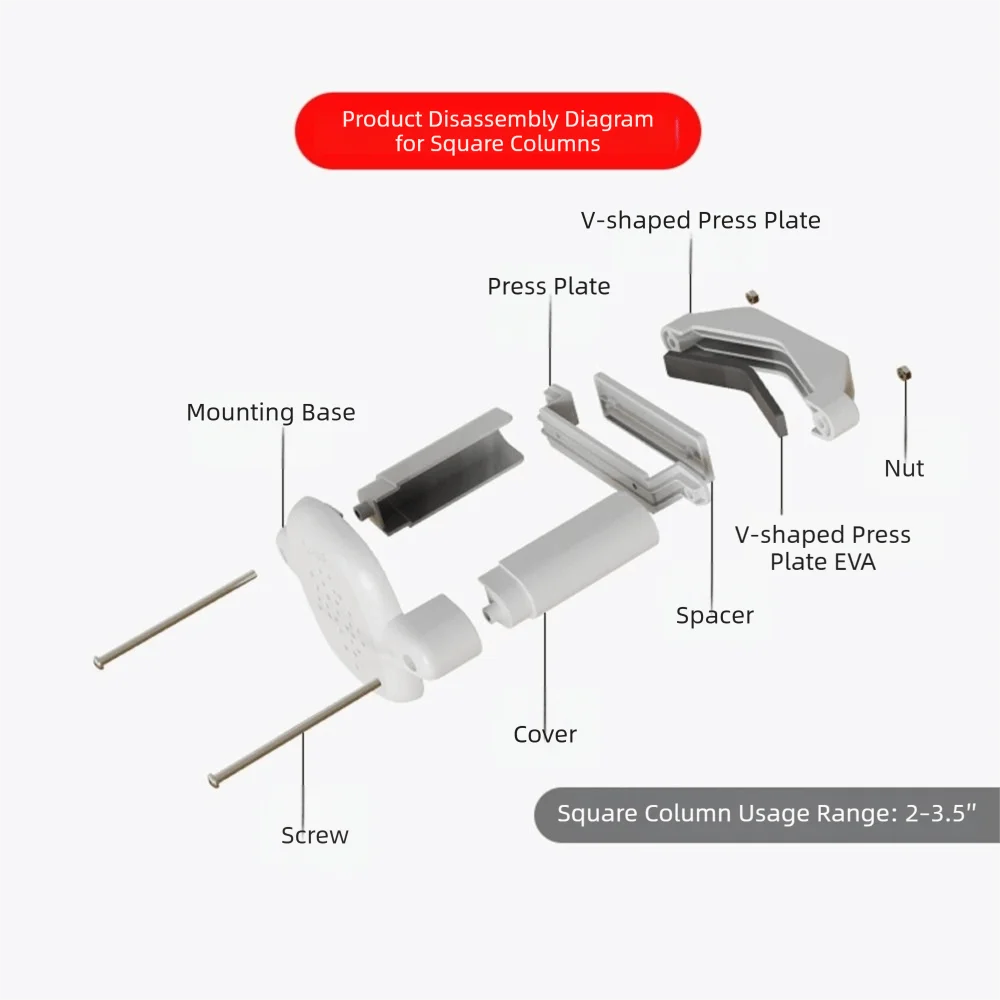 Barandilla de seguridad para puertas de bebe - Kit montaje ABS - imagen 5