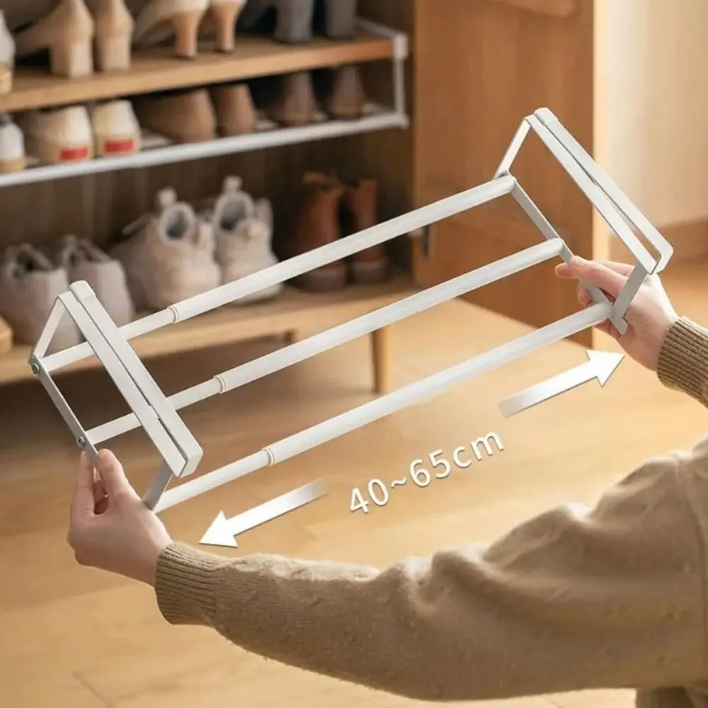 Bandeja de zapatos de partición Simple, almacenamiento para el hogar, retráctil, bajo colgante, en capas, ahorro de espacio, estantes de clase de gabinete multiusos - imagen 5