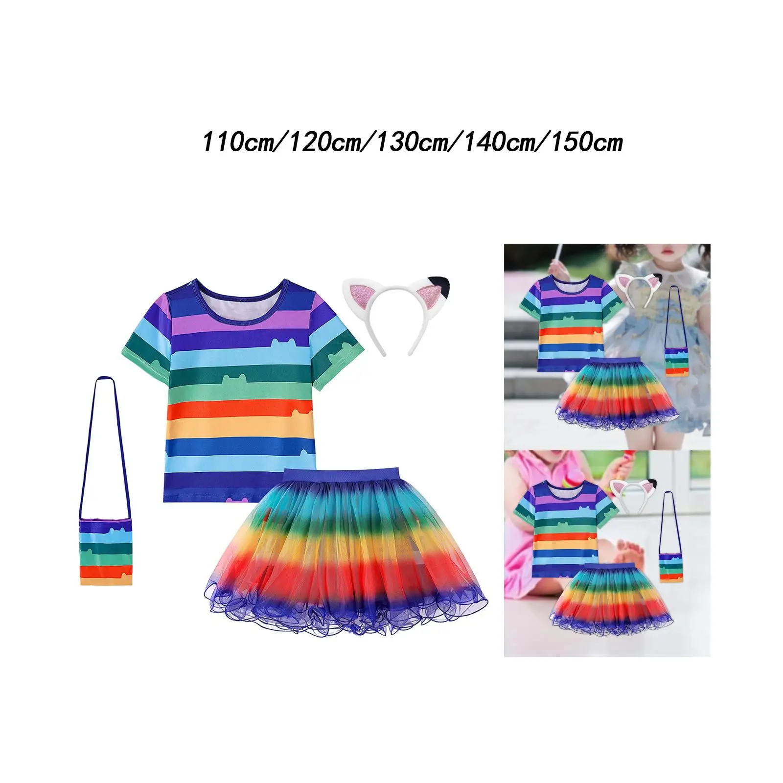 Doll Clothes and Accessories Doll Dress Set Crafts with Accessory Costume Decor Outfit Mesh Skirt Set for Presents Activities