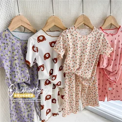 Somenie Pijama infantil de algodón floral – Verano