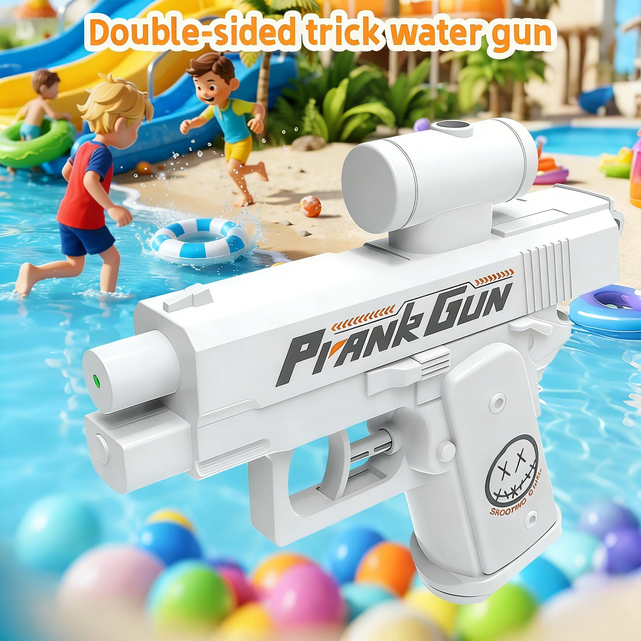 Pistola de agua reversible de doble chorro portátil para verano - imagen 4
