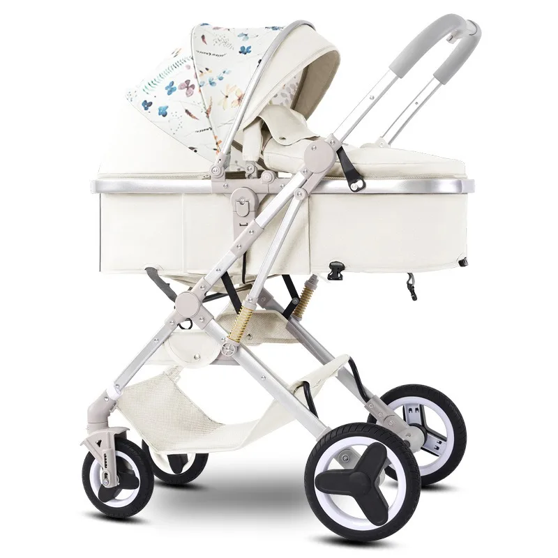 Cochecito bebé plegable con amortiguador y manillar reversible - imagen 5