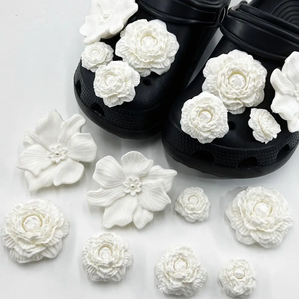 Dijes con flores para zapatos de playa – Hebilla desmontable - imagen 4