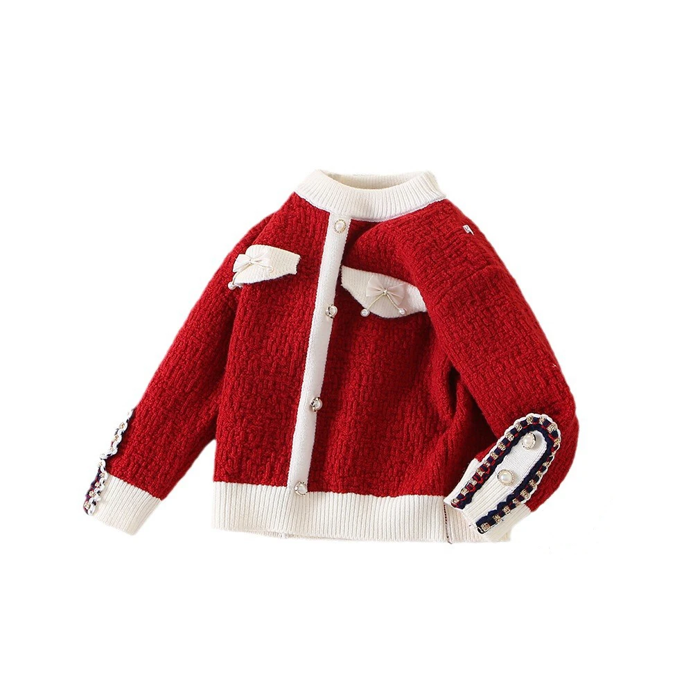 MILANCEL, nuevo conjunto de ropa de primavera para niños, suéter bloqueado de Color para niñas, cárdigan + falda tutú, traje para niños, 2 uds. - imagen 5