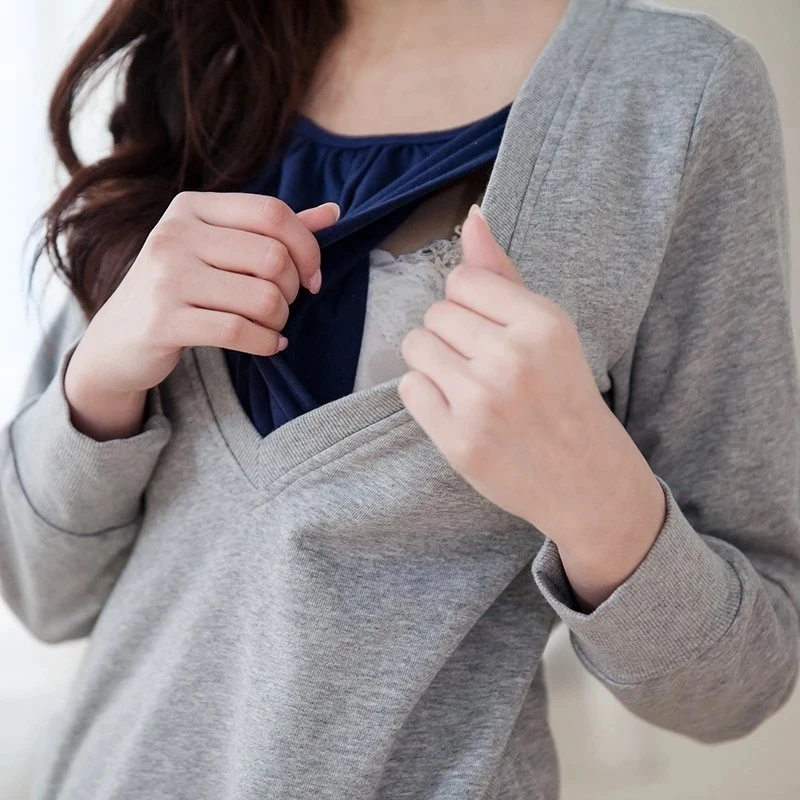 Emotion Moms Sudadera de lactancia para maternidad – Otoño invierno - imagen 3