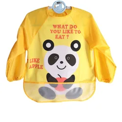 Babero impermeable manga larga con animales bebé – EVA antisuciedad