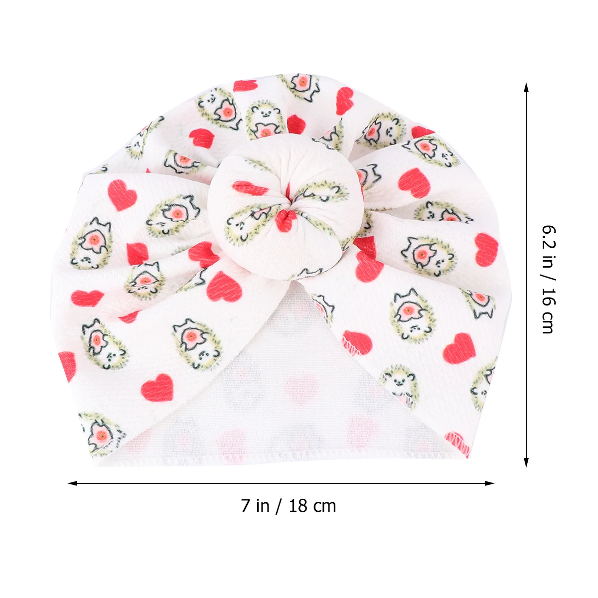 Diademas para bebé, turbante para recién nacido, transpirable, patrón de erizo, fino, plegable, cómodo, sombrero para niña, accesorios para sesión de fotos - imagen 2