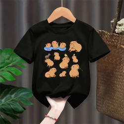 Camiseta de algodón con capibara – Estampado divertido para niño y niña