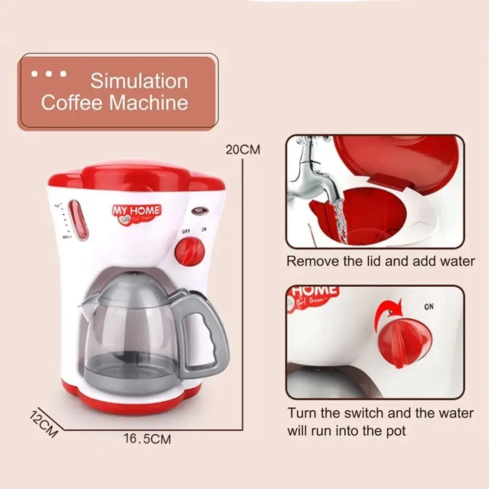Set de cocina infantil con licuadora y cafetera para casa de muñecas - imagen 3