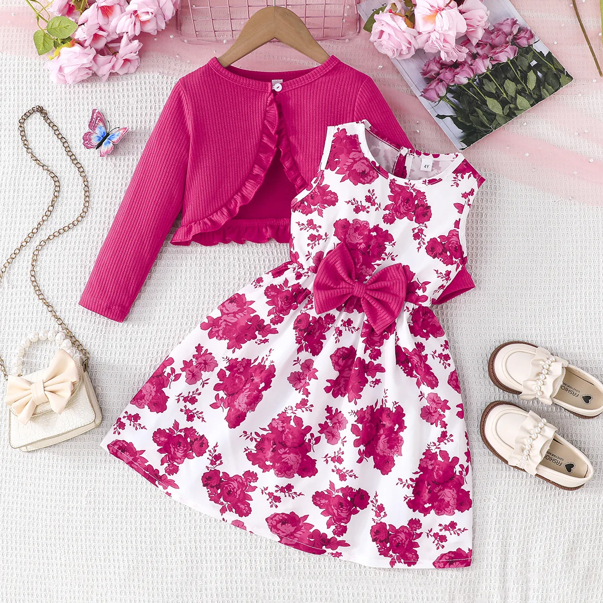 Vestido infantil de algodón sin mangas – Primavera y verano - imagen 2