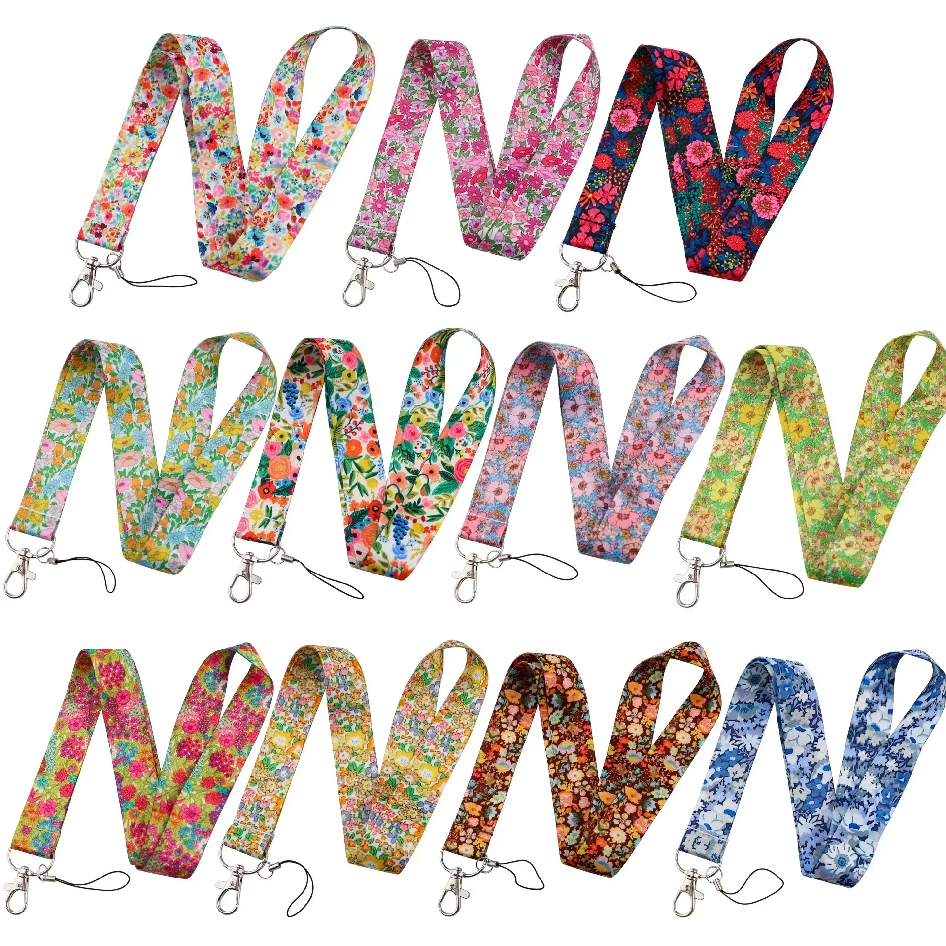 Cordones de la serie de flores, llavero, cordón para teléfono móvil, correa para el cuello, cordones hermosos, funda para tarjeta, accesorios, regalos de moda - imagen 4