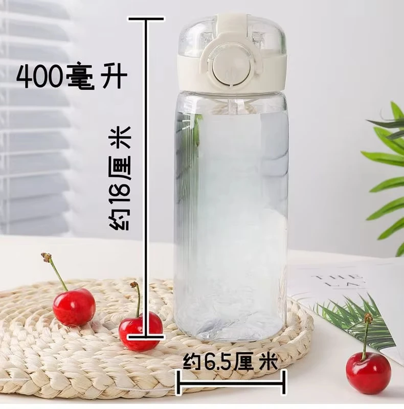 Taza de agua con pajita Totoro, tazas portátiles de plástico de 400ML para escuela y exteriores, botella de agua deportiva de gran capacidad, regalo - imagen 5