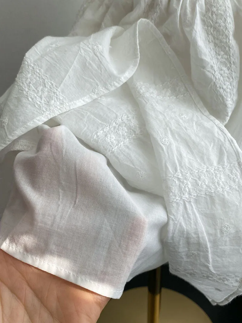 Vestido de algodón para niño verano bordado floral - imagen 5