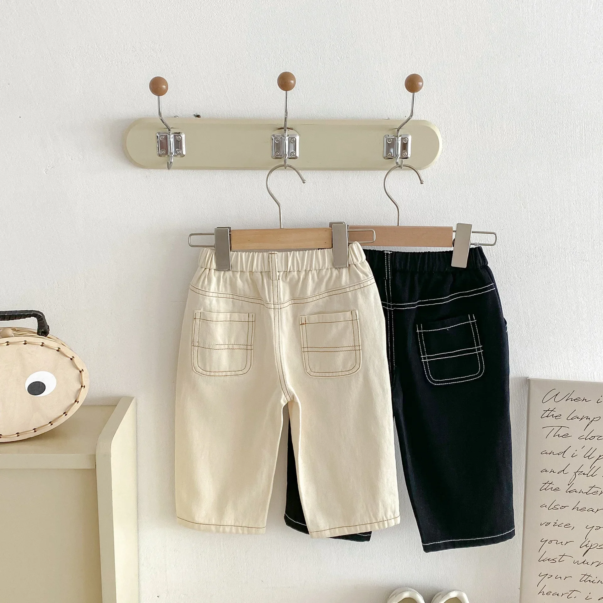 Pantalones para niños de 1 a 6 años, nueva ropa de otoño para niños, pantalones vaqueros informales de estilo recto para niños, pantalones de moda para chicas - imagen 2