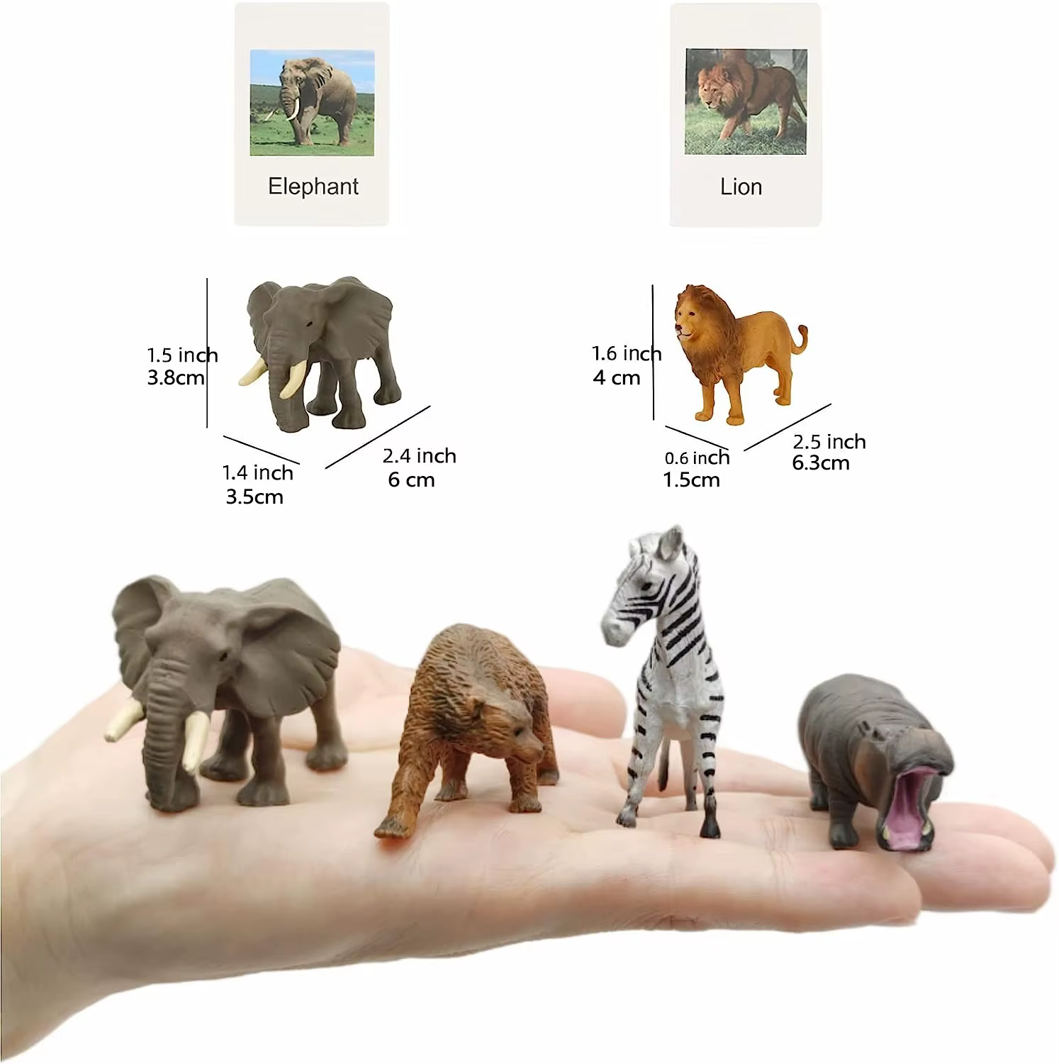 Tarjetas educativas de animales para niños – Aprendizaje idiomas Montessori - imagen 2