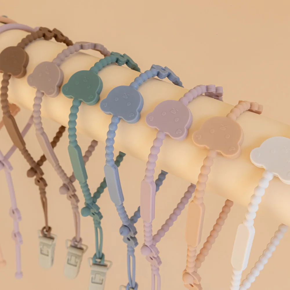 Chupete de silicona anticaída, cadena de juguete para bebé, mordedor, cuerda anticaída, cadena de chupete para bebé, cadena antipérdida, 1 Uds. - imagen 2