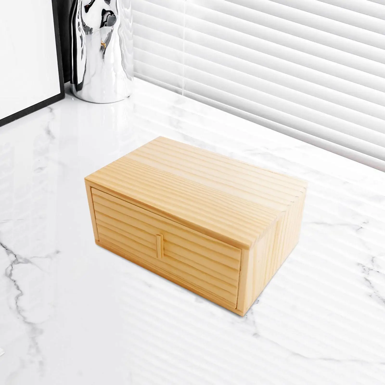 Dollhouse Decoration Storage Bin DIY Craft Miniature Dollhouse Drawer for Living Room Photo Props Dollhouse Diorama Decoration