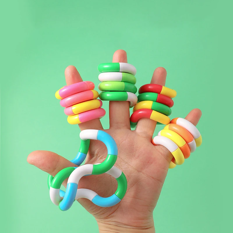 1/3/5 Uds. Juguete antiestrés trenzado colorido cuerda bobinada alivio del estrés juguetes sensoriales para chico adultos recompensas en el aula Goodie Bag favores