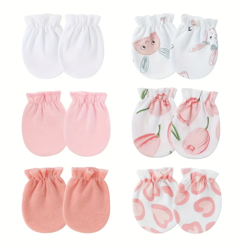 Guantes de algodón para bebé recién nacido con dibujos animados - imagen 5