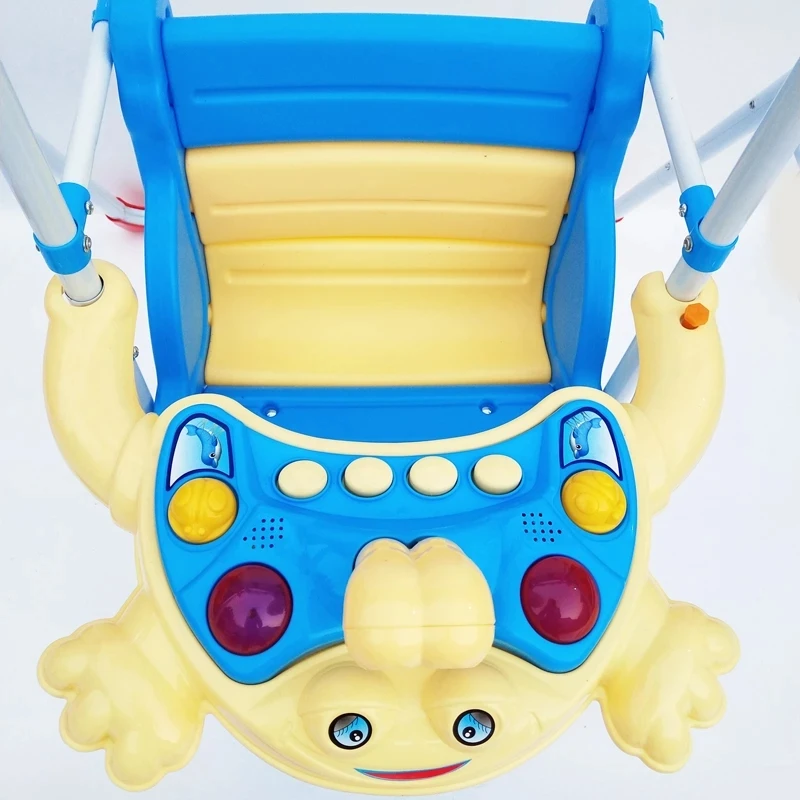 Columpio plegable para bebé, mecedora para exteriores, juego de juguetes para niños, silla colgante con música para niños de 1 a 6 años - imagen 4