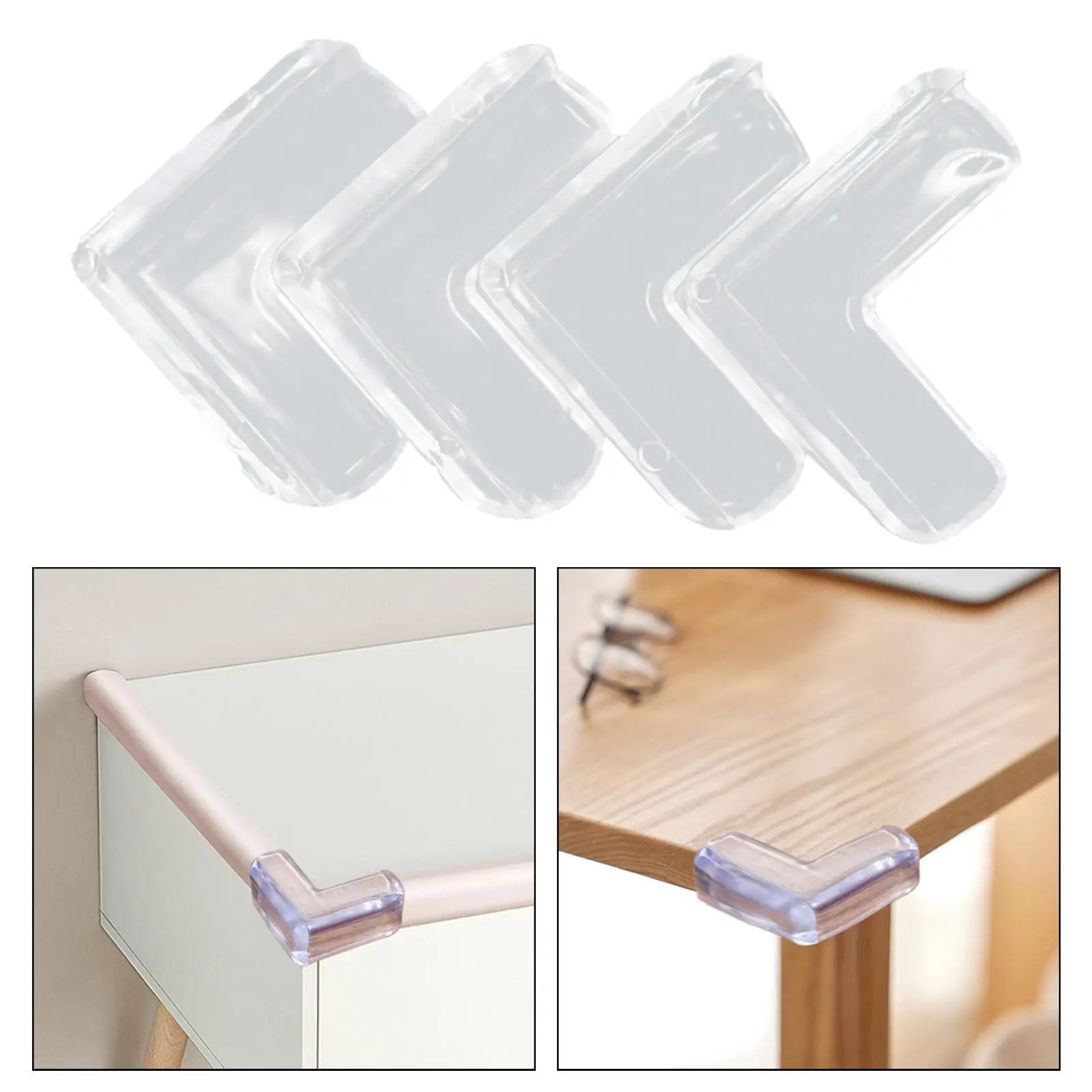 4Pcs Furniture Corner guards corner Protector Baby Proofing Clear for Desk