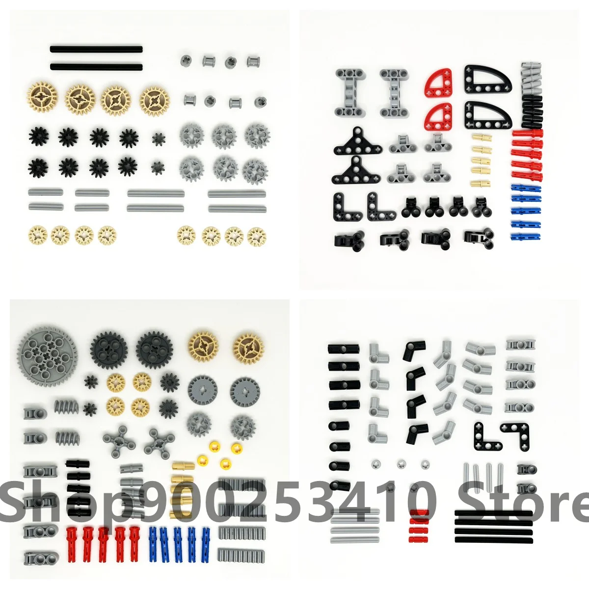 Piezas de alta tecnología, juego de pasadores de ejes cruzados de engranaje, MOC Friends, bloques de construcción, accesorio mecánico DIY, juego de juguetes Compatible con automóviles a granel