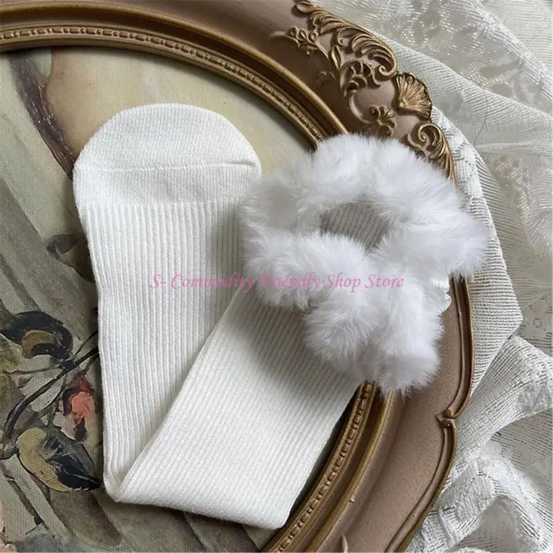 85AE Calcetines elegantes y cómodos en tubo hasta rodilla Calcetines apilables - imagen 4