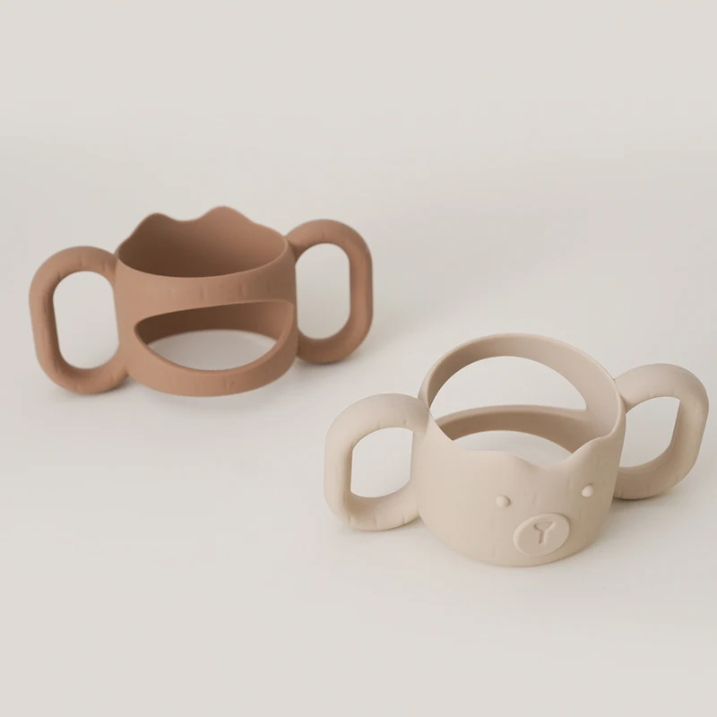 1 asa de silicona para biberones, portabotellas con pajita estrecha, ayuda a sujetar la biberón, ajuste Global, calibre estándar, extraíble - imagen 2