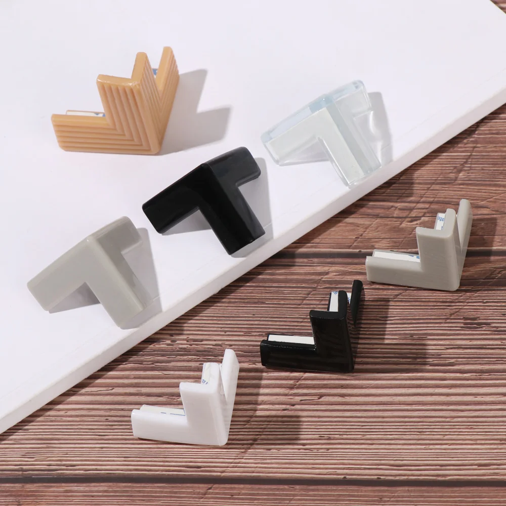 4Pcs Anti-collision Glass Table Protection Clear Rubber Furniture Table Desk Corner Edge Cushion Guard Protector Baby Cover - imagen 4