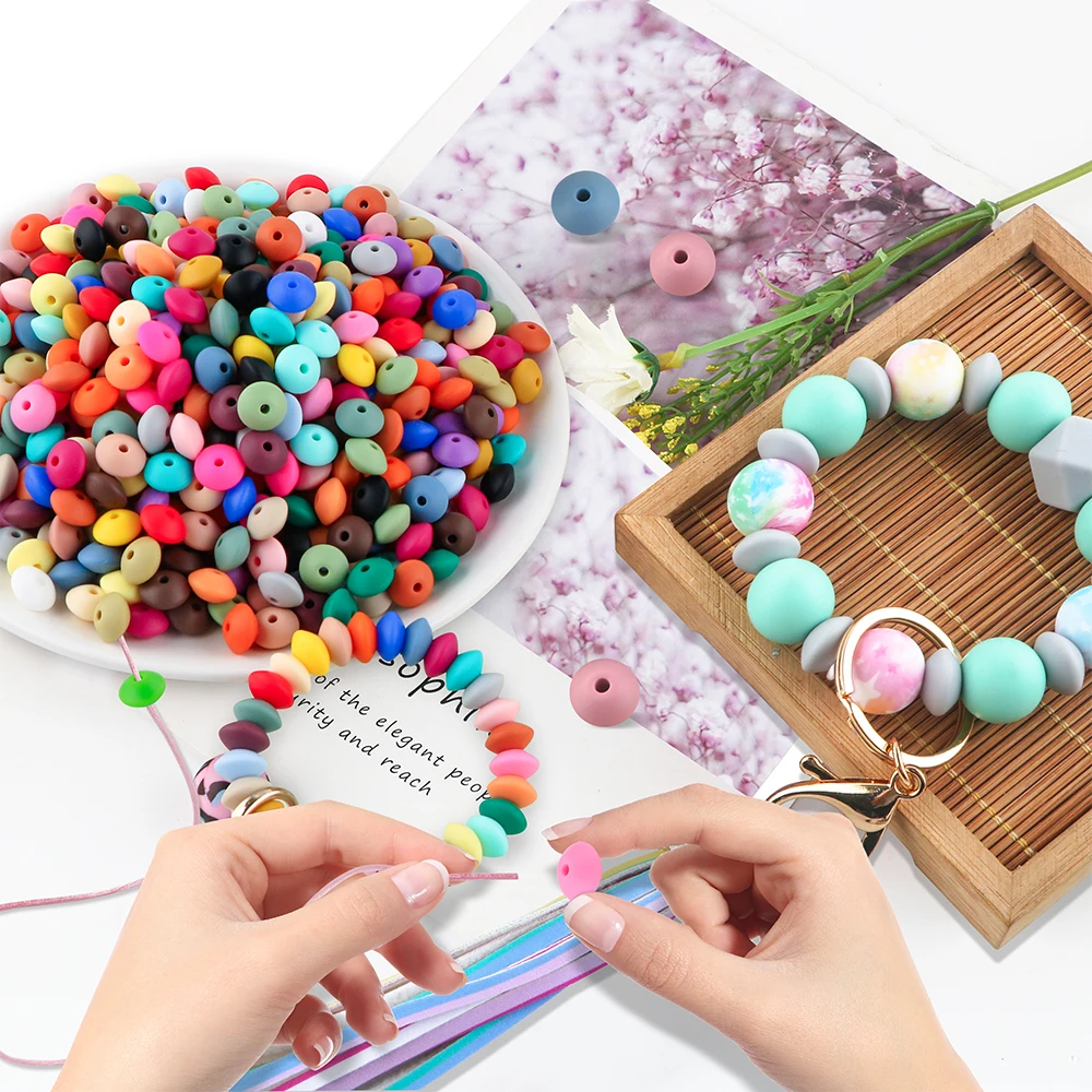 Cuentas de silicona lenteja para pulseras infantiles personalizadas - imagen 2