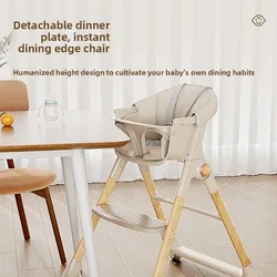 Silla alta infantil plegable con bandeja - Práctica y estable