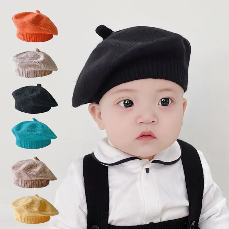 Boina tejida para bebé, niño y niña – estilo coreano primavera-otoño - imagen 2