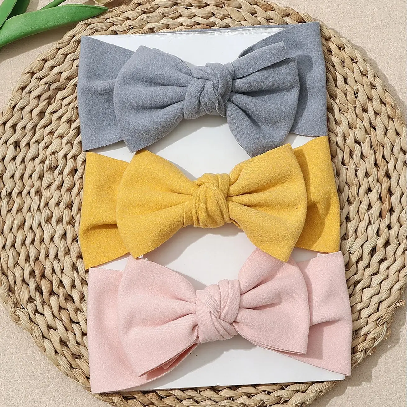 Diademas de Color caramelo para bebé, diademas elásticas suaves para recién nacido, turbante para niña y niño, accesorios para el cabello para niño - imagen 4