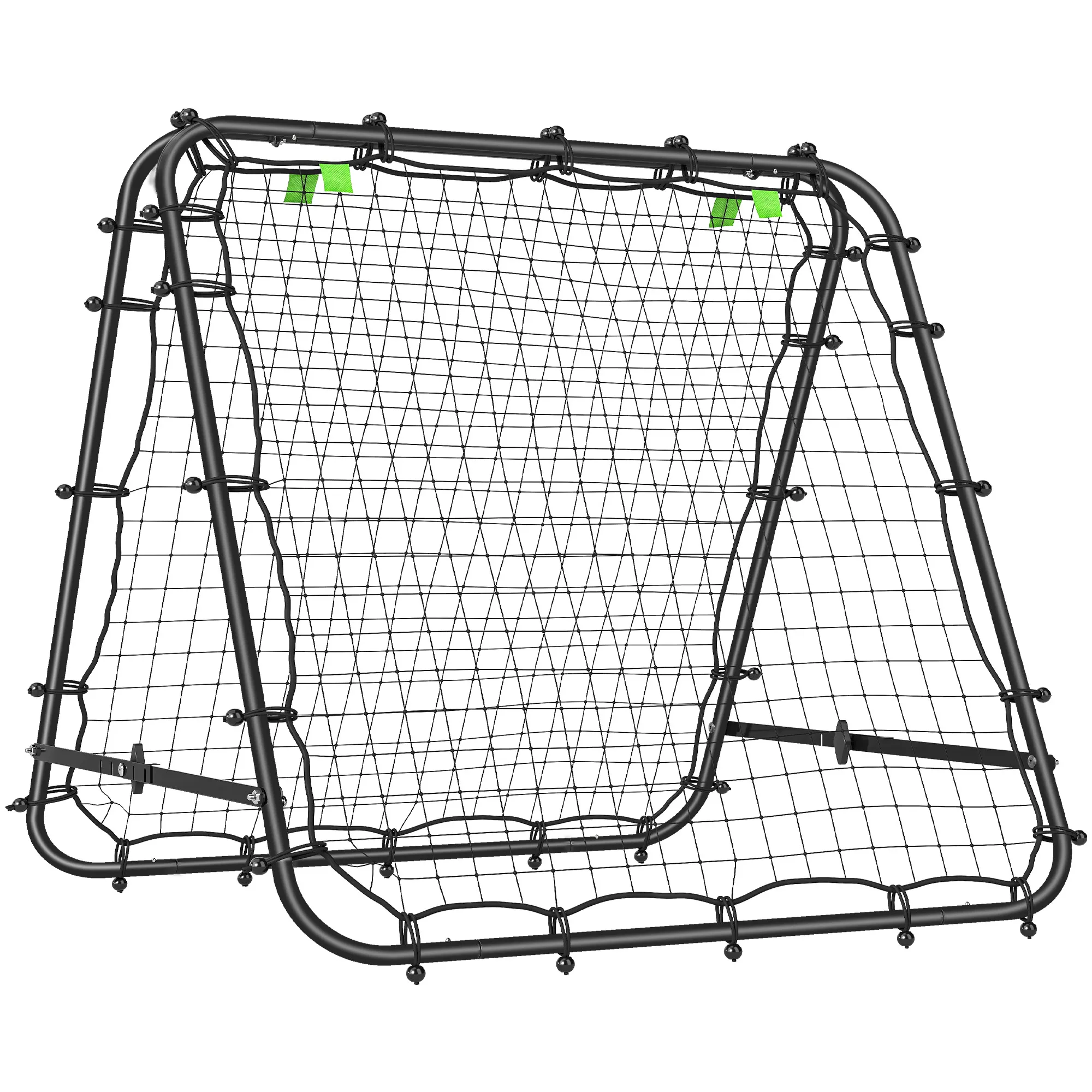 HOMCOM Red de Rebote Plegable de Doble Cara, Reboteador de Fútbol Ángulo Ajustable de 5 Niveles, con Tubo de Acero, Fácil de Instalar, Entrenamiento de Fútbol, Tenis, Béisbol, 100x95x90 cm - imagen 4