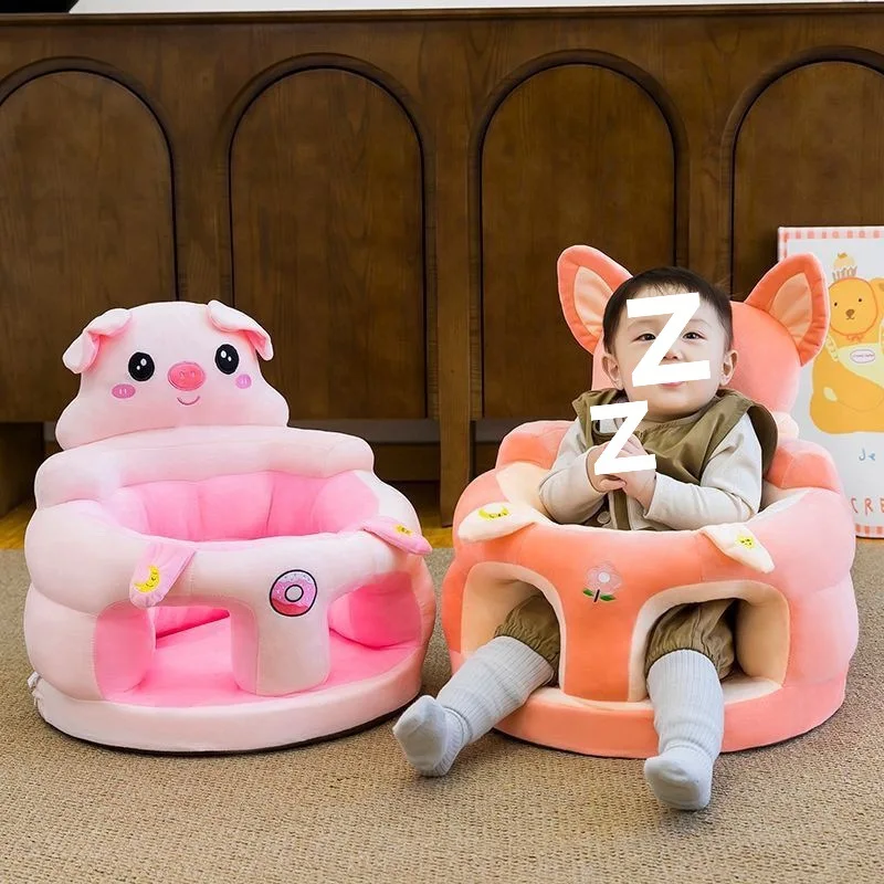 Asientos para bebés, sofá para niños, taburete para niños, silla para niños pequeños, asiento de aprendizaje, postura sentada, silla de comedor de felpa de dibujos animados - imagen 5