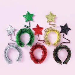 Diadema estrella para niñas - felpa colorida para fiestas y festivales